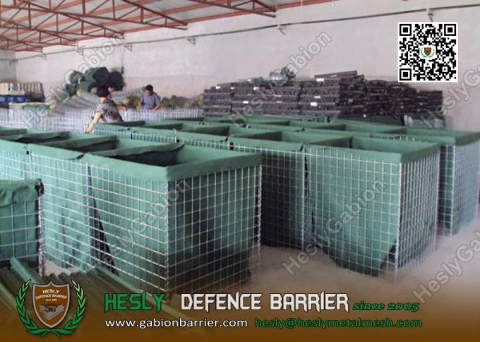 Welded Gabion Protective Barrier with Green Color Geotextile