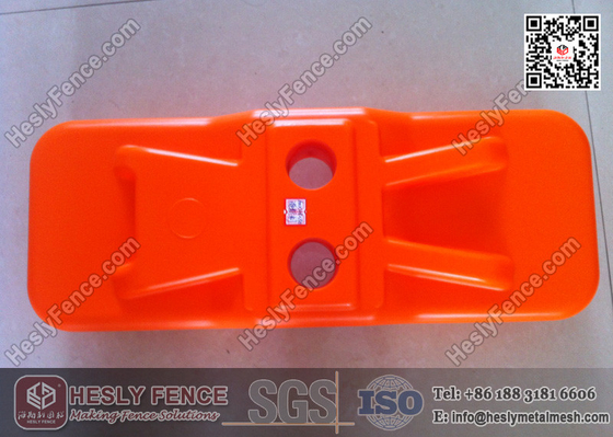 China Orange Color Blow Mould Plastic Temporary Fencing Blocks, China Manufacturer supplier