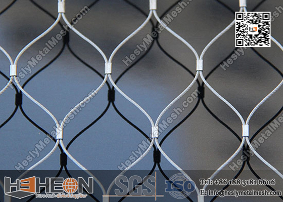 China AISI 316L Ferrule Stainless Steel Wire Cable Mesh | Flexible Wire Rope Mesh supplier