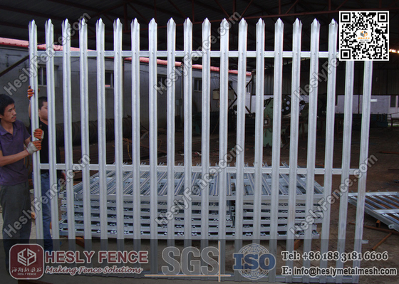 China 2.4m Height x 2.75m Steel Palisade Fence | HESLY China Palisade Fencing Factory supplier