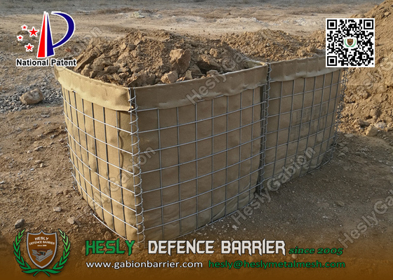 China China Military Defensive Gabion Barrier with Geotextile Fabric Lined | 0.6m to 2.21m high supplier