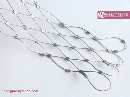 China AISI316(L) Stainless Steel Cable Net, Ferrule Cable Mesh, Hand-Made Rope Mesh, China Manufacturer supplier