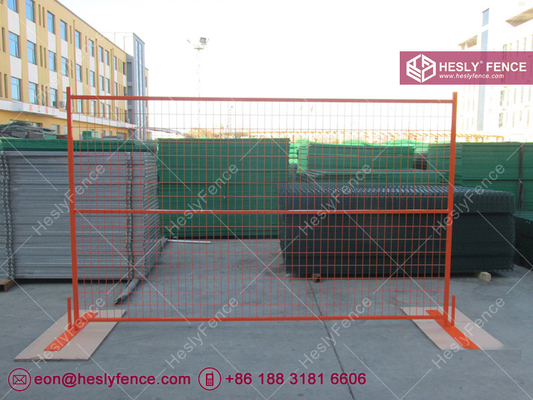 China 6ft X9.5'  Orange Color Movable Temporary Mesh Fencing | China Movable Temporary Fence Factory supplier