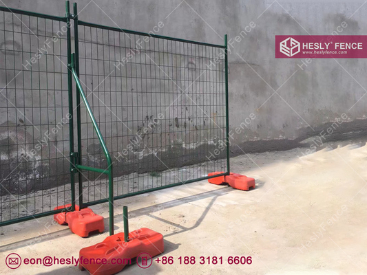 China Dark Green Temporary Fence | RAL 6005 Powder Coated | 2.1X2.4m | O.D32mm Frame | Anti-climb Mesh supplier