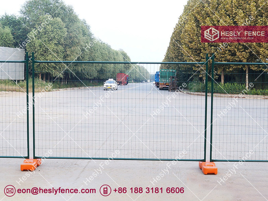 China Dark Green Powder Coated Temporary Construction Fence | 2.1X2.4m | AS4687-2007 | Hesly Fence - China Fence Factory supplier