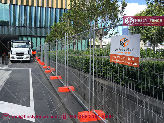 China HESLY Temporary Fence System | Steel Brace | Orange Plastic Block | O.D 32mm frame - HeslyFence,CHINA supplier