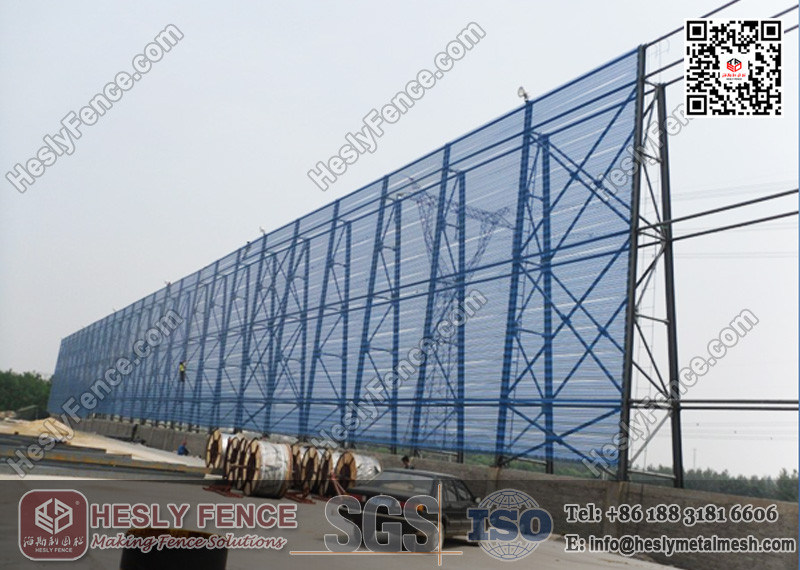 HESLY Wind break Fence Wall System Single Peak, Blue Color