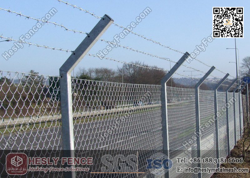 Chain Link Fence Anti Intruder Security Chain Link Fencing With V Arm Post Chain Link Fence Anti Intruder Security Chain Link Fencing With V Arm Post