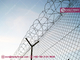 HESLY Chain Link Mesh Fence with &quot;Y&quot; post and top Razor Wire | 2&quot; diamond hole | Hesly Fence - China supplier