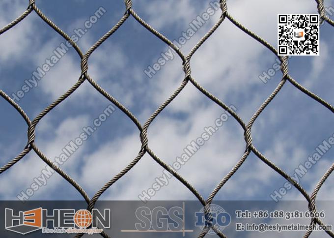 AISI 316L Ferrule Stainless Steel Wire Cable Mesh | Flexible Wire Rope Mesh