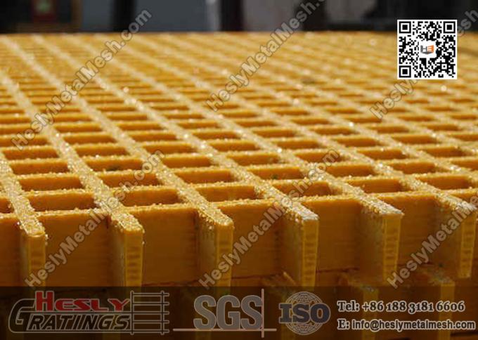 38mm depth Fire Retardent Fiberglass Reinforced Plastic Molded Grating ...