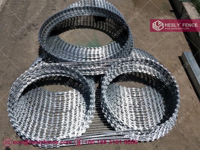 Pyramid Razor Wire Rapid Deployment Razir Wire Barrier | Pyramid Profile Concertina Razor ...