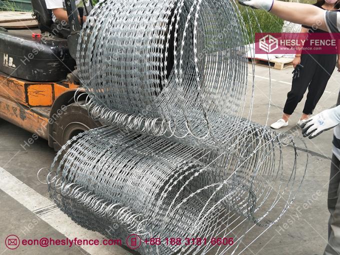 Pyramid Razor Wire Rapid Deployment Razir Wire Barrier | Pyramid Profile Concertina Razor ...