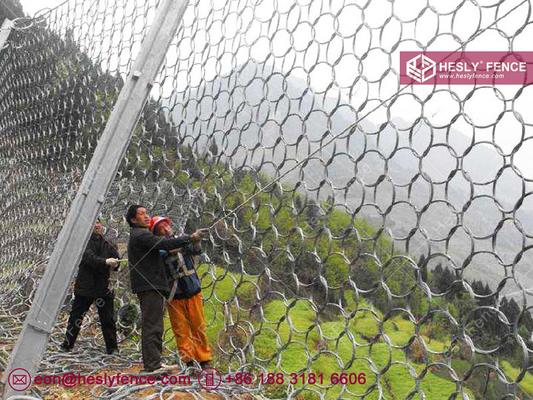 China RXI-300 Steel Ring Net | Passive Rockfall Protection Barrier system | 4.0mm wire X 7 strand - HeslyFence supplier