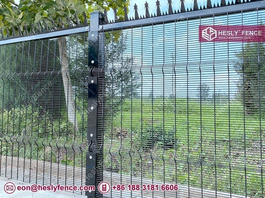 China 358 Anti climb High Security Fencing | Anti cut mesh panel | Welded Wire Fence with Razor Spike Topping - HeslyFence supplier