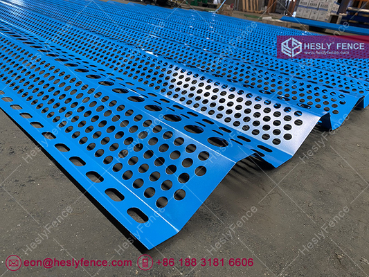 China Corrugated Perforated Steel Windbreak Panel | 40% opening ratio | 900mm width | Triple Peak | HeslyFence-China supplier