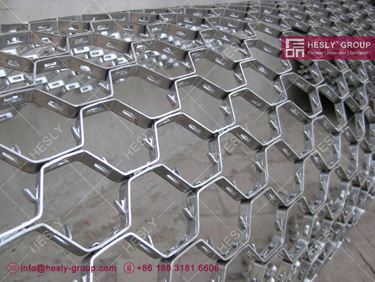 China Stainless Steel 316 Hex Metal Grid with lances 1” and ¾” thick | China Hexmesh Factory supplier