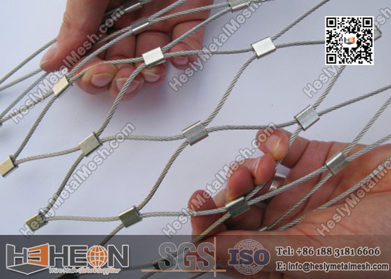 China AISI316 Stainless Steel Wire Cable Mesh with Ferrule supplier