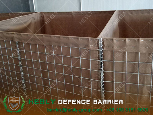 China High 2.0m Military Defensive Barrier  With Welded Wire Mesh Frame, Lined heavy duty geotextile supplier