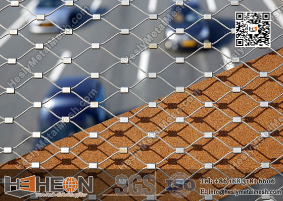 China AISI 316L Ferruled Stainless Steel Wire Mesh Netting | Wire Cable Mesh supplier