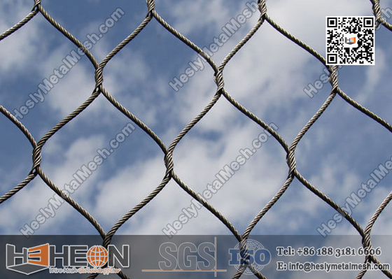 China AISI 304 Woven Stainless Steel Wire Mesh Netting | Flexible Wire Rope Mesh supplier