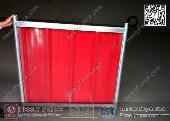China 2.1X2.4m Temporary Corrugated Sheet Fencing | 2.0X2.5m Temporary Hoarding Fence supplier