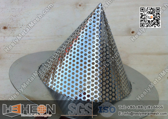 China 2&quot; Conical Perforated Metal Mesh Filters supplier