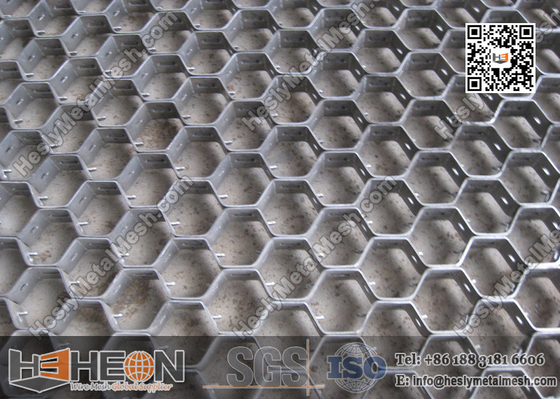 China SS304 14 Gauge 50mm hexagonal mesh H type Hex Metal Grating | USA Hex Metal for Refractory furnace lining supplier