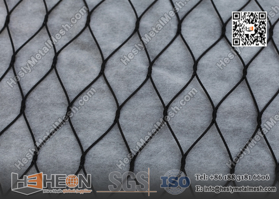 China Black Color Anodized Wire Cable Mesh With Ferrule | China ISO certificated Company supplier