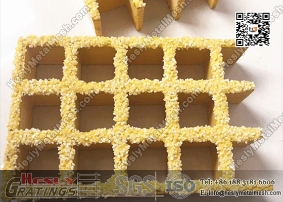 China 38X38mm Yellow Color Molded Fiberglass Grating | USCG Certificated supplier
