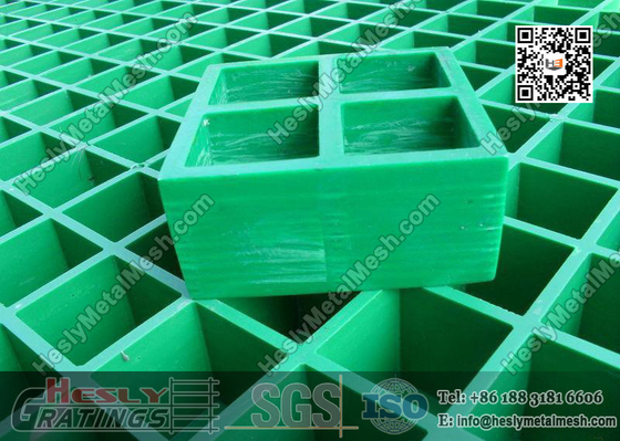 China 38mm THK Green Color Molded Fiberglass Grating | USCG Certificated supplier