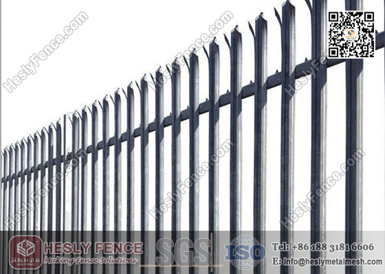 China 1.8x2.75m &quot;W&quot; and &quot;D&quot; section pale Palisade Fence | HESLY China Palisade Fencing Factory supplier