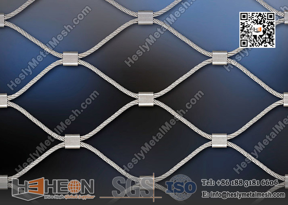 China SS316 / SS304 Stainless Steel Wire Cable Mesh | China SS Wire Rope Mesh Factory supplier