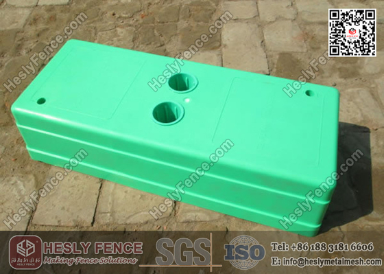 China Light Green Temporary Fencing Block Injection Molding | China Temp Fencing Block Factory supplier