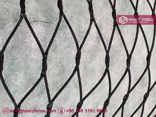 China Black Color Anodized Wire Cable Mesh With Ferrule | China ISO certificated Company supplier