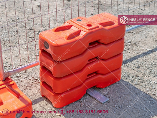 China Orange Color BLOW Mould Plastic Temporary Fencing Feet | China Temporary Fence Feet Factory supplier
