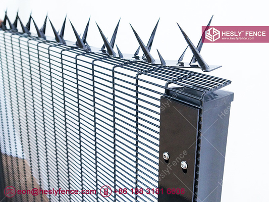 China 358 High Security Mesh Fence | Anti-climb | Anti-cut | Powder Coated Black | 4.0mm wire | Hesly Fence - China supplier