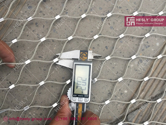China Stainless Steel 316 Helideck Perimeter Safety Net | Sleeve Rope Mesh | CAP 437 sandard  Drop Load Test | Hesly Brand supplier