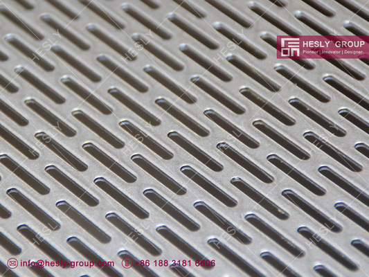 China Perforated Metal Plate | Slot Hole Pattern | Square Hole | 2mm thickness | galvanised | Hesly Metal Mesh China Factory supplier