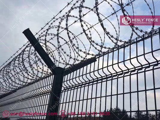 China 3m High Welded Wire Mesh Fence for Airport Perimeter, RAL6005 PVC coating, China Fence Factory supplier
