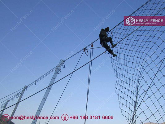 China 1500KJ Rockfall Protection Barrier System | 3.5m high | 10m post space | debris flow barrier | Complete Rope Mesh system supplier