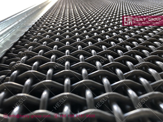 China 65Mn Mining Sieving Screen | Carbon Steel Crimped Wire Mesh | 6mm wire | 20X20mm | Hesly Metal Mesh China supplier