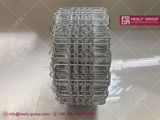 China Concrete Weight Coating Steel Wire Mesh 2.5mm galvanized steel wire, 1" aperture, width 190.5mm, 280m/roll, HESLY CHINA supplier