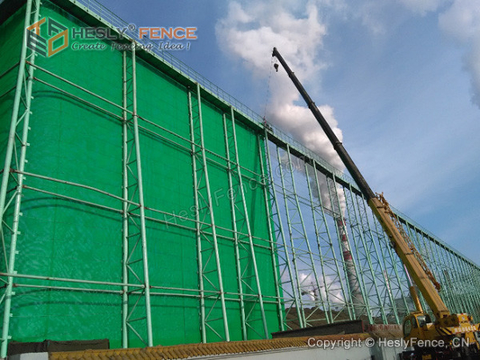 China Polyester Fibre Wind Fence for Petroleum Coke Dust Control, 450g/m2, China Windbreak Fence system supplier