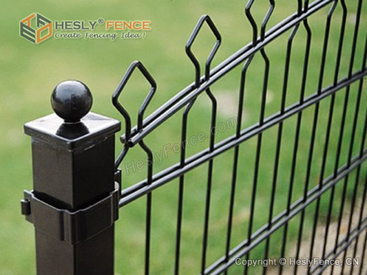 China 868 Decorative Double Wire Mesh Fencing, 1.8m high, 50X200mm aperture, Ball Top Post supplier