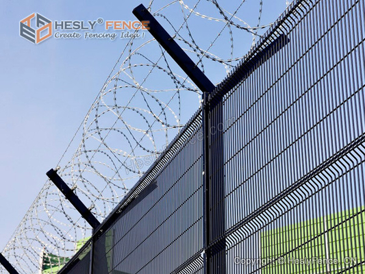China 3m height Airport Perimeter Fencing | HeslyFence Factory Direct Sales | Concertina Razor Wire supplier