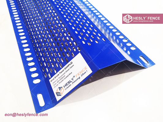 China 30% opening ratio Wind Break Barrier | Length 3m | RAL5005 Blue Powder Coated - Hesly Fence Factory Sales supplier