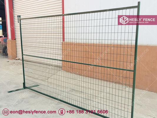 China 6ft X9.5'  Green Color Movable Temporary Mesh Fence | China Movable Temporary Fence Factory supplier