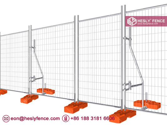 China AS4687-2007 Temporary Mesh Fence | High 2.1m | OD32mm Gal Frame | Anti-climb mesh | HeslyFence Factory supplier