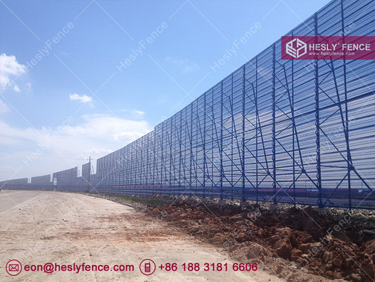 China 10M High X 4.5m Width Steel Wind Breaker Barrier Wall (China Wind Fence Factory) supplier